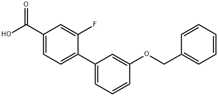 3'-(Benzyloxy)-2-fluoro-[1,1'-biphenyl]-4-carboxylic acid Structure
