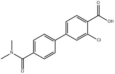 2-Chloro-4-[4-(N,N-diMethylaMinocarbonyl)phenyl]benzoic acid Structure