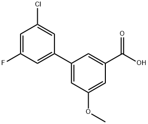 3'-Chloro-5'-fluoro-5-Methoxy-[1,1'-biphenyl]-3-carboxylic acid Structure