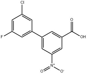 3'-Chloro-5'-fluoro-5-nitro-[1,1'-biphenyl]-3-carboxylic acid Structure