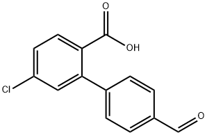 4-클로로-2-(4-포르밀페닐)벤조산 구조식 이미지