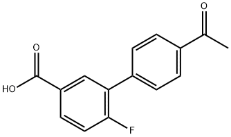 3-(4-아세틸페닐)-4-플루오로벤조산 구조식 이미지