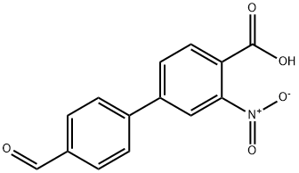 4-(4-Formylphenyl)-2-nitrobenzoic acid Structure