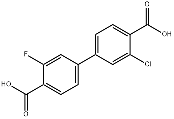 3-Chloro-3'-fluoro-[1,1'-biphenyl]-4,4'-dicarboxylic acid Structure