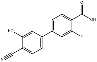 5-(4-Carboxy-3-fluorophenyl)-2-cyanophenol Structure