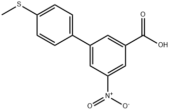 3-(4-Methylthiophenyl)-5-nitrobenzoic acid Structure