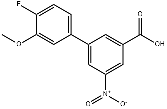 4'-Fluoro-3'-Methoxy-5-nitro-[1,1'-biphenyl]-3-carboxylic acid 구조식 이미지