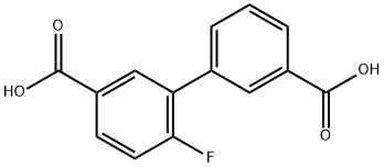 6-Fluoro-[1,1'-biphenyl]-3,3'-dicarboxylic acid Structure