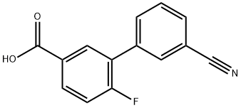 3'-Cyano-6-fluoro-[1,1'-biphenyl]-3-carboxylic acid Structure