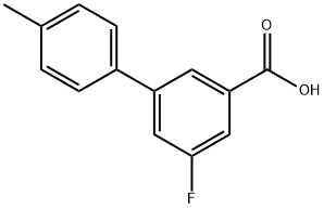 5-플루오로-3-(4-메틸페닐)벤조산 구조식 이미지