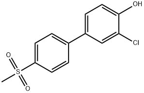 2-Chloro-4-(4-methylsulfonylphenyl)phenol Structure