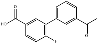 3-(3-아세틸페닐)-4-플루오로벤조산 구조식 이미지