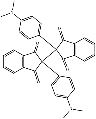 2,2'-Bis[4-(dimethylamino)phenyl]-2,2'-bi[indan]-1,1',3,3'-tetrone 구조식 이미지