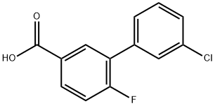 3-(3-Chlorophenyl)-4-fluorobenzoic acid Structure
