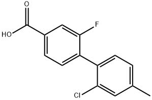 2'-Chloro-2-fluoro-4'-Methyl-[1,1'-biphenyl]-4-carboxylic acid 구조식 이미지