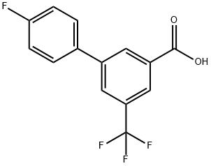 4'-플루오로-5-(트리플루오로메틸)-[1,1'-비페닐]-3-카르복실산 구조식 이미지