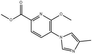 Methyl 6-methoxy-5-(4-methyl-1H-imidazol-1-yl)pyridine-2-carboxylate Structure