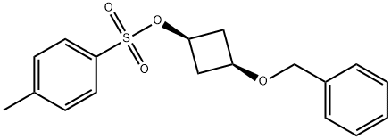Toluene-4-sulfonic acid cis-3-benzyloxycyclobutyl ester 구조식 이미지