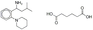 3-메틸-1-(2-(1-피페리디닐)페닐)부틸라민아디페이트 구조식 이미지