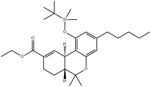 1262438-66-3 (6aR,10aR)-1-[[(1,1-DiMethylethyl)diMethylsilyl]oxy]-6a,7,8,10a-tetrahydro-6,6-diMethyl-3-pentyl-6H-dibenzo[b,d]pyran-9-carboxylic Acid Ethyl Ester