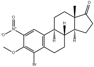 4-bromo-3-methoxy-2-nitro-1,3,5(10)-estratriene-17-one Structure