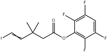 2,3,5,6-테트라플루오로페닐-3,3-디메틸-5-요오도-4-펜테노에이트 구조식 이미지
