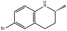 (R)-6-브로모-2-메틸-1,2,3,4-테트라하이드로퀴놀린 구조식 이미지