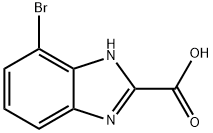 1H-BenziMidazole-2-carboxylic acid, 7-broMo- 구조식 이미지