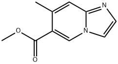 IMidazo[1,2-a]pyridine-6-carboxylic acid, 7-Methyl-, Methyl ester Structure