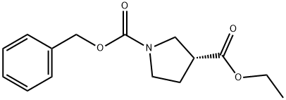 에틸(R)-N-Cbz-3-피롤리딘카르복실레이트 구조식 이미지