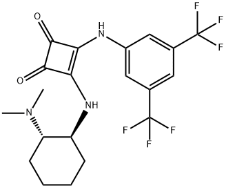 3-[[3,5-bis(trifluoroMethyl)phenyl]aMino]-4-[[(1S,2S)-2-(diMethylaMino)cyclohexyl]aMino]-Cyclobutene-1,2-dione 구조식 이미지