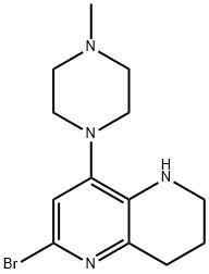 6-Bromo-8-(4-methylpiperazin-1-yl)-1,2,3,4-tetrahydro-1,5-naphthyridine 구조식 이미지