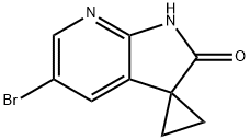 5'-broMo-1',2'-디히드로스피로[시클로프로판-1,3'-피롤로[2,3-b]피리딘]-2'-온 구조식 이미지