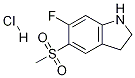 6-fluoro-5-Methanesulfonyl-2,3-dihydro-1H-indole 
hydrochloride Structure