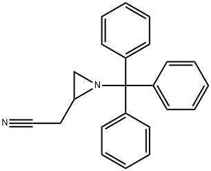 (1-Trityl-aziridin-2-yl)-acetonitrile Structure
