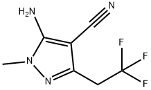 5-aMino-1-Methyl-3-(2,2,2-trifluoroethyl)-1H-
pyrazole-4-carbonitrile Structure