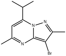3-브로모-7-이소프로필-2,5-디메틸피라졸로[1,5-a]피리미딘 구조식 이미지