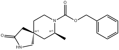 (5R,7S)-benzyl 7-Methyl-3-oxo-2,8-diazaspiro[4.5]decane-8-carboxylate 구조식 이미지