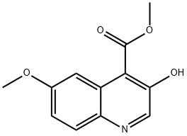 3-Hydroxy-6-Methoxy-quinoline-4-carboxylic acid Methyl ester Structure