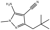 5-aMino-3-(2,2-diMethylpropyl)-1-Methyl-1H-
pyrazole-4-carbonitrile Structure