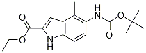 ethyl 5-{[(tert-butoxy)carbonyl]aMino}-4-Methyl-1H-
indole-2-carboxylate Structure