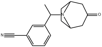 3-(1-(3-Oxo-8-azabicyclo[3.2.1]octan-8-yl)ethyl)benzonitrile 구조식 이미지