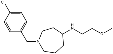 1-(4-chlorobenzyl)-N-(2-Methoxyethyl)azepan-4-aMine Structure