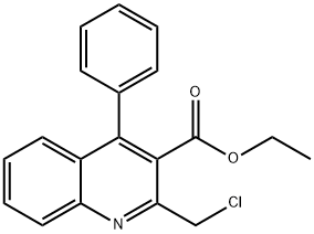 ETHYL 2-(CHLOROMETHYL)-4-PHENYLQUINOLINE-3-CARBOXYLATE HYDROCHLORIDE 구조식 이미지