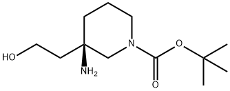 tert-butyl 3-aMino-3-(2-hydroxyethyl)piperidine-1-carboxylate Structure