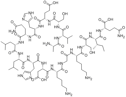 ALA-VAL-SER-GLU-HIS-GLN-LEU-LEU-HIS-ASP-LYS-GLY-LYS-SER-ILE-GLN 구조식 이미지