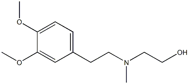 2-((3,4-디메톡시페네틸)(메틸)아미노)에탄올 구조식 이미지
