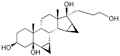 (3S,5R,6R,7R,8R,9S,10R,13S,14S,15S,16S,17S)-Octadecahydro-17-(3-hydroxypropyl-13C3)-10,13-dimethyl-5H-dicyclopropa[6,7:15,16]cyclopenta[a]phenanthrene-3,5,17-triol 구조식 이미지