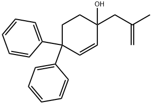 1-(2-메틸-알릴)-4,4-디페닐-시클로헥스-2-에놀 구조식 이미지