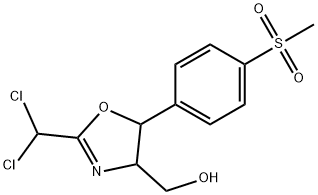 2-(DICHLOROMETHYL)-4,5-DIHYDRO-5-(4-MESYLPHENYL)OXAZOL-4-YLMETHANOL 구조식 이미지